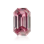 Diamante a smeraldo da 0,13 carati Fancy Vivid Purplish Pink (VS2) GIA