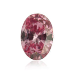 0.16 Carat Fancy Vivid Purplish Pink Oval Diamond I2 GIA