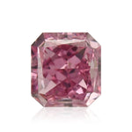 0.16 Carat Fancy Vivid Purplish Pink Radiant Diamond VS2 GIA