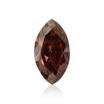 Diamante a navette rosa aranciato brunastro intenso fantasia da 0,18 carati (I1) GIA