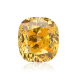 0.23 Carat Fancy Vivid Orange Yellow Cushion Diamond VS2 GIA