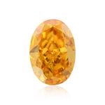 0.23 Carat Fancy Vivid Yellowish Orange Oval Diamond VS1 GIA