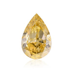 0.25 Carat Fancy Intense Orangy Yellow Pear Diamond VS1 GIA