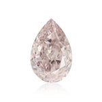 0.34 Carat Fancy Light Orangy Pink Pear Diamond VS2 GIA