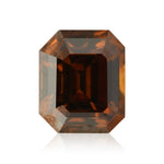 0.35 Carat Fancy Deep Brownish Orange Emerald Diamond VS2 GIA