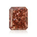 0.36 Karat Fancy Deep Brown Pink Radiant Diamant SI1 GIA