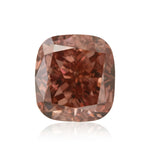 ماسة على شكل وسادة بلون بني غامق مائل للوردي، وزنها 0.36 قيراط، درجة نقاء VVS2، معتمدة من معهد GIA