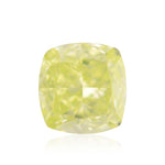 0.37 Carat Fancy Intense Green Yellow Cushion Diamond VS1 GIA