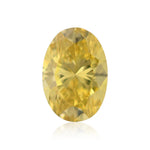 0.37 Carat Fancy Vivid Yellow Oval Diamond SI1 GIA
