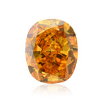 0.40 Carat Fancy Vivid Yellowish Orange Cushion Diamond VS2 GIA