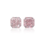 0.82 Carat Fancy Pink Radiant Diamonds VS1 and VVS2 GIA Pair