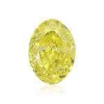 Diamante ovale Fancy Intense Yellow da 0,50 carati IF GIA