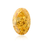 0.50 Carat Fancy Vivid Orange Yellow Oval Diamond VVS2 GIA