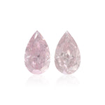 0.50 Carat Fancy Pink Pear Diamonds SI1 GIA Pair