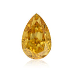 Diamante a Pera Giallo Arancio Fantasia Intenso da 0,51 Carati VS1 GIA