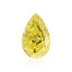 ماسة على شكل كمثرى بوزن 0.51 قيراط، لون أصفر زاهي فاخر، درجة نقاء VS2، معتمد من GIA