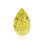 0.51 Carat Fancy Vivid Yellow Pear Diamond VS2 GIA