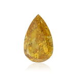 0.52 Carat Fancy Vivid Yellow Orange Pear Diamond VVS1 GIA