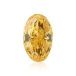 0.53 Carat Fancy Intense Yellow Orange Oval Diamond SI1 GIA