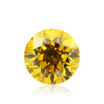 Diamante rotondo Fancy Vivid Orangy Yellow da 0,55 carati, purezza SI1, certificato GIA