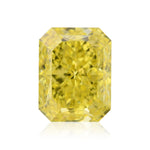 0.57 Carat Fancy Vivid Yellow Radiant Diamond FL GIA