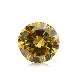 0.61 Carat Fancy Brownish Orangy Yellow Round Brilliant Diamond (I2) GIA