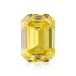 0.61 Carat Fancy Vivid Yellow Emerald Diamond VVS2 GIA