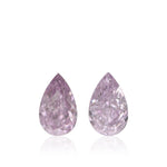 0,64 Karat Fancy Pink Purple Pear Diamanten SI1 und VS2 GIA Paar