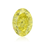 ماسة بيضاوية اللون الأصفر الزاهي الفاخر بوزن 0.65 قيراط، درجة نقاء VS1، معتمدة من معهد GIA