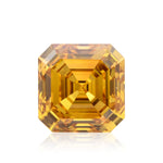 0.70 Carat Fancy Deep Orange Yellow Asscher Diamond VS2 GIA