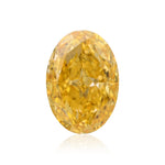 0.70 Carat Fancy Intense Orange Yellow Oval Diamond VVS2 GIA