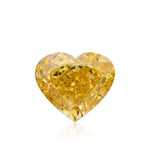 0.72 Carat Fancy Intense Orange Yellow Heart Diamond VS1 GIA