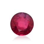 ياقوتة مستديرة حمراء من موزمبيق وزنها 0,74 قيراط