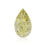 0.78 Carat Fancy Yellow Pear Diamond VVS2 GIA
