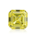 Diamante Asscher GIA Fancy Vivid Yellow VVS2 da 0,80 carati