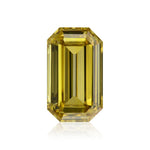 0.87 Carati Diamante Smeraldo Fancy Deep Brownish Greenish Yellow VS2