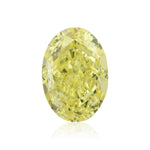 Diamante ovale Fancy Intense Yellow da 0,90 carati, purezza VS1, certificato GIA