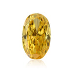 0.93 Carat Fancy Intense Yellow Orange Oval Diamond VS1 GIA