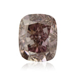 1.01 Carat Fancy Dark Brown Purple Cushion Diamond SI2 GIA