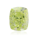 1.02 Carat Fancy Intense Yellow Green Cushion Diamond VS2 GIA