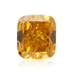 1.02 Carat Fancy Vivid Yellow Orange Cushion Diamond GIA