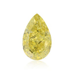 1.04 Carat Fancy Vivid Yellow Pear Diamond IF GIA