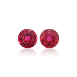 1.07 Carat Red MOZAMBIQUE Round Rubies Pair