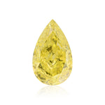 1.08 Carat Fancy Vivid Yellow Pear Diamond VVS2 GIA