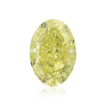 1.08 Carat Fancy Yellow Oval Diamond VVS2 GIA