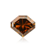 Diamante a Scudo Brown Orange Scuro Fantasia da 1.11 Carati SI2 GIA
