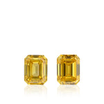 1.23 Carat Fancy Vivid Orange Yellow Emerald Diamonds VS1 GIA