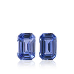Coppia di Zaffiri Smeraldo BLU SRILANKESI da 1,25 carati