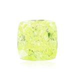 1.27 Carat Fancy Intense Green Yellow Cushion Diamond VVS2 GIA