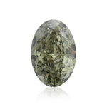 1,50 Karat Fancy Dark Gray Yellowish Green Oval Diamant SI1 GIA